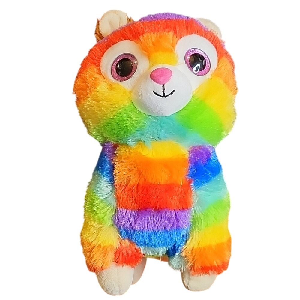 Spark Bright Eye Rainbow Llama Plush,‎ 9"
